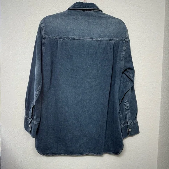 DL1961 Faye Oversized Denim Shirt Del Ray - Picture 3 of 6